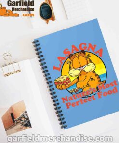 garfield lasagna natures most perfect food blue notebook