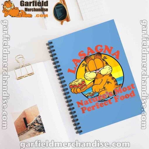 garfield lasagna natures most perfect food blue notebook