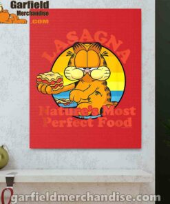 garfield lasagna natures most perfect food red canvas