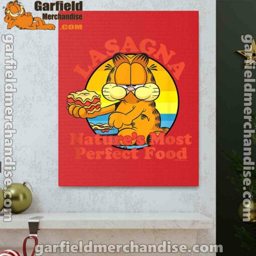 garfield lasagna natures most perfect food red canvas