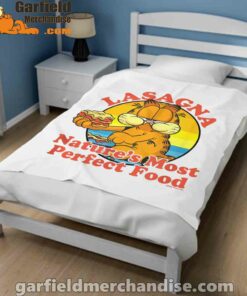 garfield lasagna natures most perfect food white blanket