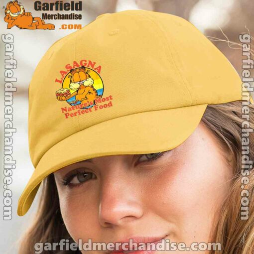 garfield lasagna natures most perfect food yellow hat