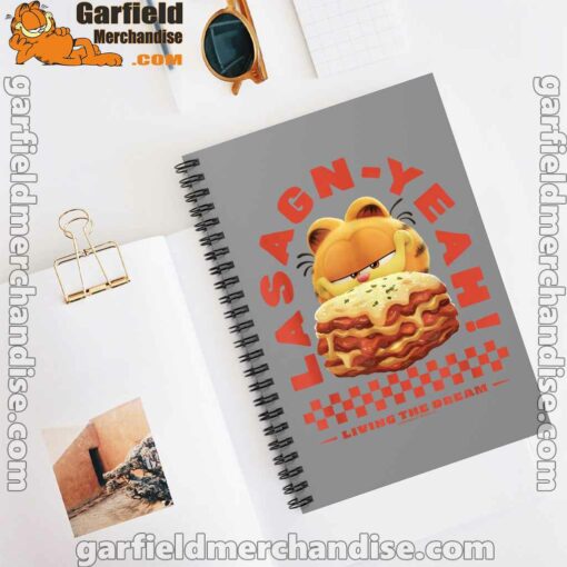 garfield lasagna yeah brown notebook