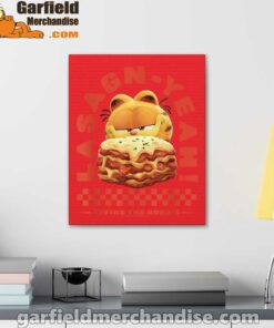 garfield lasagna yeah red canvas