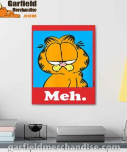 garfield life’s too short to care meh red canvas