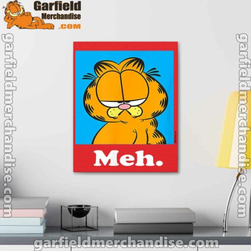 garfield life’s too short to care meh red canvas