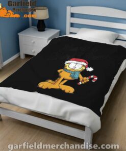 garfield merry christmas black blanket