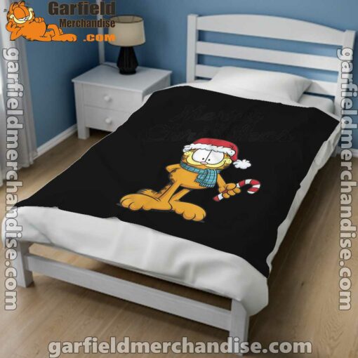 garfield merry christmas black blanket