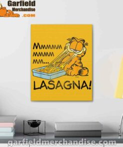 garfield mmm lasagna is life yellow canvas