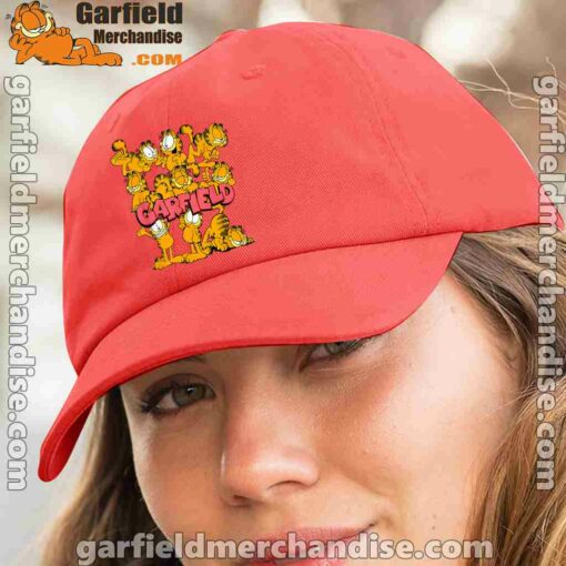 garfield multiple poses red hat