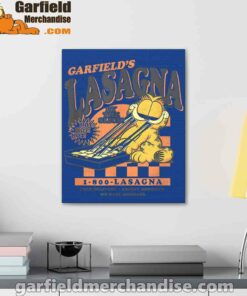 garfield vintage the slice garfields lasagna blue canvas