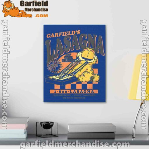 garfield vintage the slice garfields lasagna blue canvas