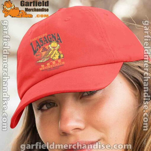 garfield vintage the slice garfields lasagna red hat