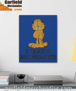 hate mondays garfield are just nature’s way of ruining my life blue canvas