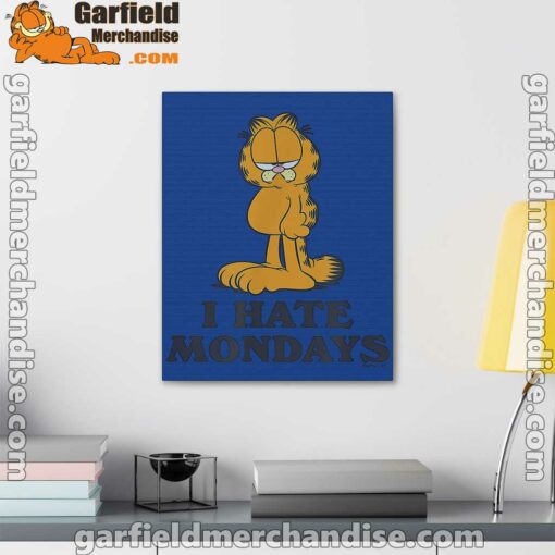 hate mondays garfield are just nature’s way of ruining my life blue canvas