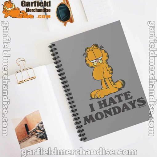 hate mondays garfield are just nature’s way of ruining my life brown notebook