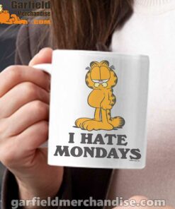 hate mondays garfield are just nature’s way of ruining my life white mug