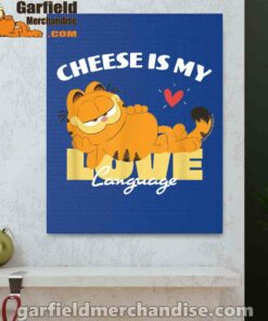 garfield cheese is my love lasagna blue canvas