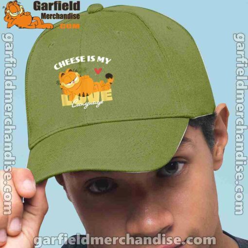 garfield cheese is my love lasagna green hat