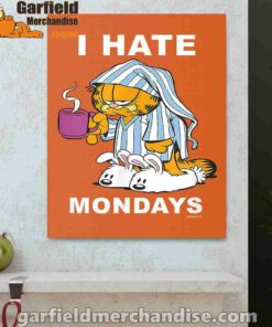 garfield hate mondays are for suffering and naps orange canvas