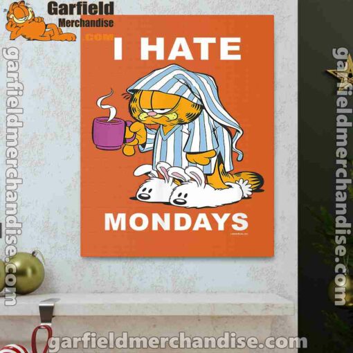 garfield hate mondays are for suffering and naps orange canvas