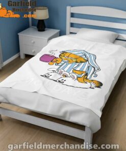 garfield hate mondays are for suffering and naps white blanket