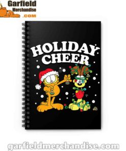 garfield holiday cheer odie black notebook