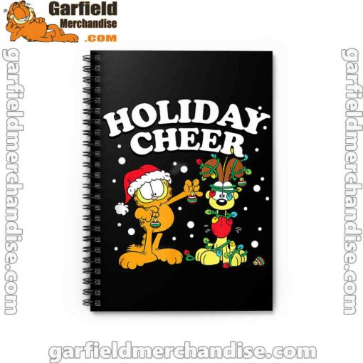 garfield holiday cheer odie black notebook