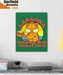 garfield lasagna natures most perfect food green canvas