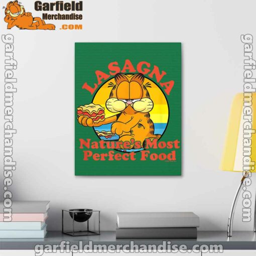 garfield lasagna natures most perfect food green canvas