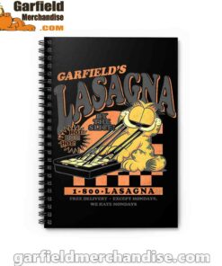 garfield vintage the slice garfields lasagna black notebook