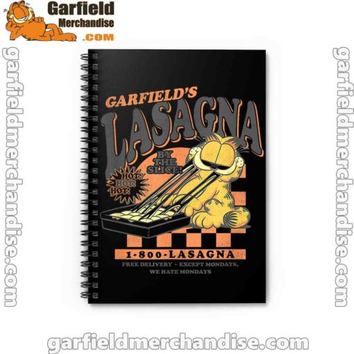 garfield vintage the slice garfields lasagna black notebook