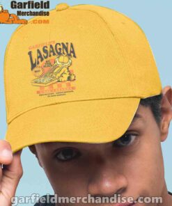 garfield vintage the slice garfields lasagna men yellow hat