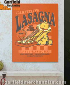 garfield vintage the slice garfields lasagna orange canvas