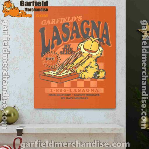 garfield vintage the slice garfields lasagna orange canvas