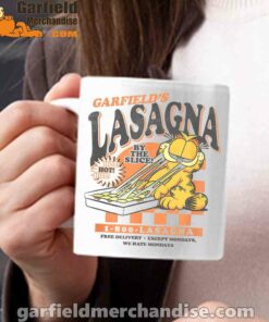 garfield vintage the slice garfields lasagna white mug