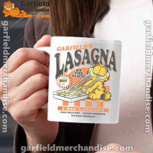 garfield vintage the slice garfields lasagna white mug