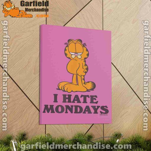 hate mondays garfield are just nature’s way of ruining my life pink canvas