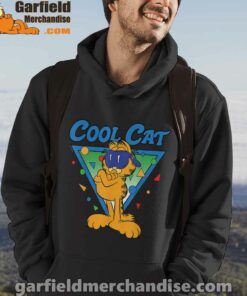 being weird is just another way of cool garfield black men hoodie for male