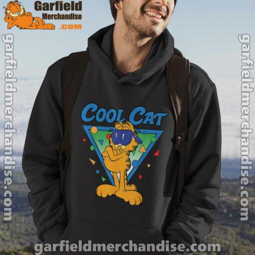 being weird is just another way of cool garfield black men hoodie for male