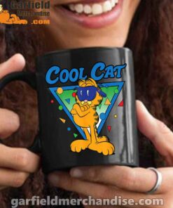 being weird is just another way of cool garfield black mug