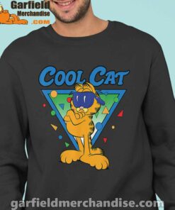 being weird is just another way of cool garfield black sweatshirt for men