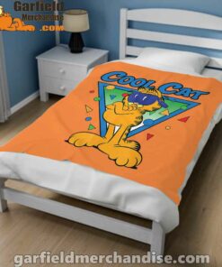 being weird is just another way of cool garfield orange blanket