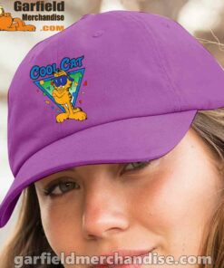 being weird is just another way of cool garfield purple hat