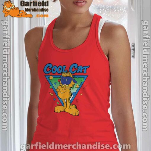 being weird is just another way of cool garfield tank top red with women