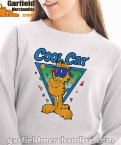 being weird is just another way of cool garfield white sweatshirt women