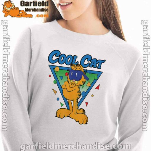 being weird is just another way of cool garfield white sweatshirt women