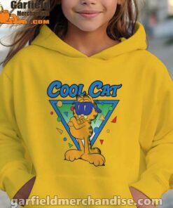 being weird is just another way of cool garfield yellow hoodie for kid girl