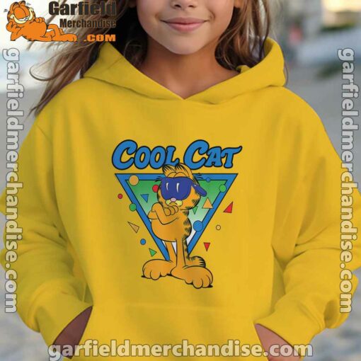 being weird is just another way of cool garfield yellow hoodie for kid girl