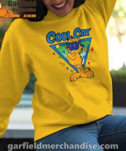 being weird is just another way of cool garfield yellow hoodie for women